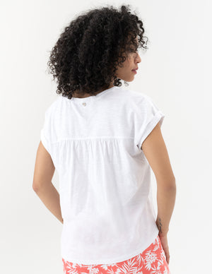 Cotton Short Sleeve Slub Top