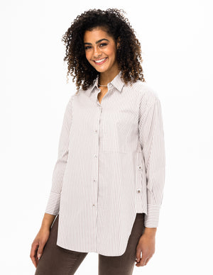 Open image in slideshow, Classic Pinstripe Blouse
