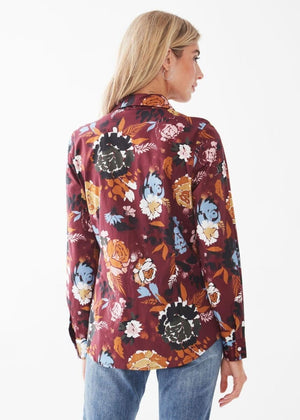 Printed Long Sleeve Poplin Shirt