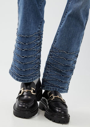 Olivia Seamed Hem Detail Bootleg Jeans