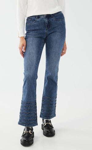 Open image in slideshow, Olivia Seamed Hem Detail Bootleg Jeans
