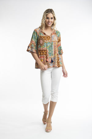 Open image in slideshow, &quot;Chania&quot; Boho Popover Top
