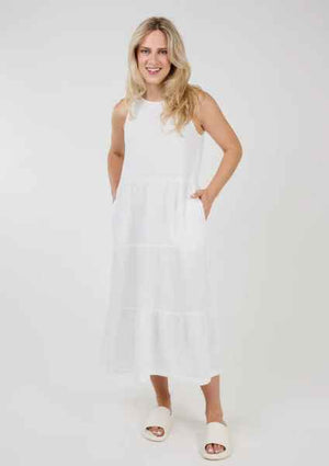 "Vickey" Sleeveless Cotton Dress