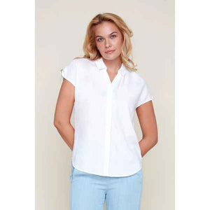 Open image in slideshow, Short Sleeve Tencel Blouse
