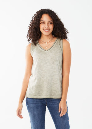 Open image in slideshow, Sleeveless V-Neck Jersey Top
