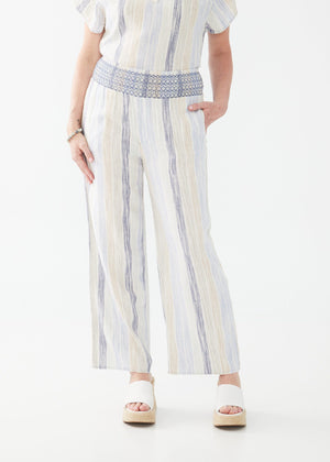 Open image in slideshow, Pull-On Linen-Blend Pants
