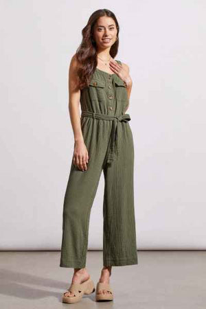 Open image in slideshow, Cotton Gauze Belted Jumpsuit
