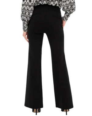 Pull On Flare Leg Pinstripe Pant