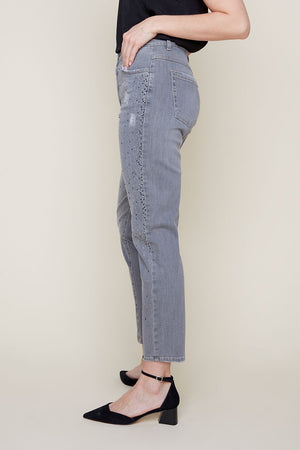 Slim Ankle Jean with Rhinestones