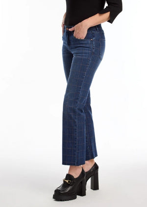 Metallic Check Christina Straight Ankle Jean