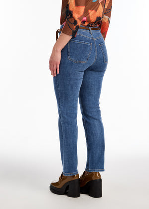 Belted Olivia Straight Ankle Jean