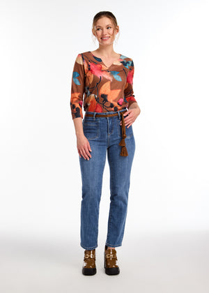 Belted Olivia Straight Ankle Jean