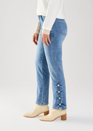 Suzanne Studded Ankle Jean