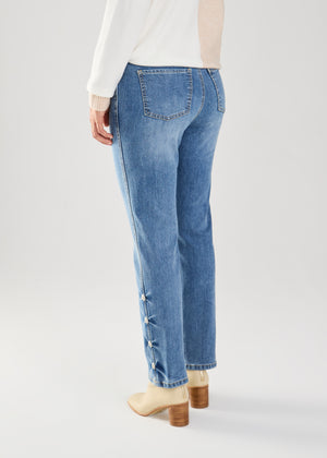 Suzanne Studded Ankle Jean