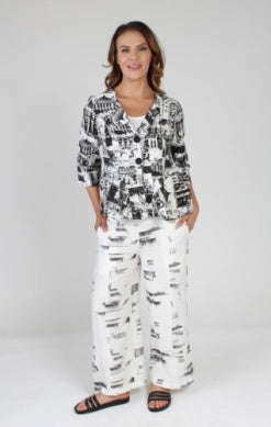 Printed Wide Leg Pant