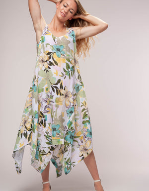 Open image in slideshow, Linen Luv Floral Midi Dress - 1083
