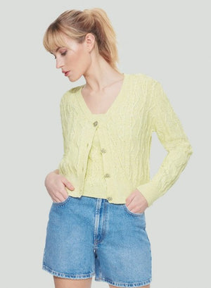 Open image in slideshow, Cable Knit Sweater Cardigan
