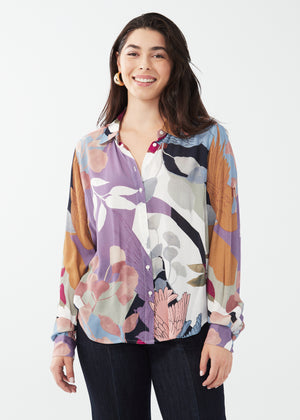 Open image in slideshow, Long Sleeve Printed Blouse
