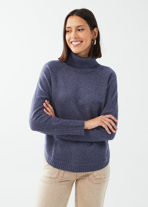 Open image in slideshow, Long Sleeve Cowlneck Sweater
