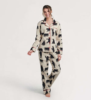 Open image in slideshow, Printed Flannel Pajama Set.
