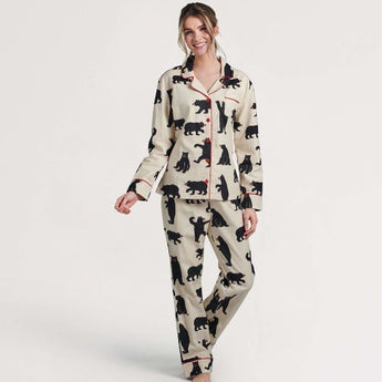 Printed Flannel Pajama Set.