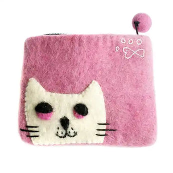Felted Wool Cat Purse