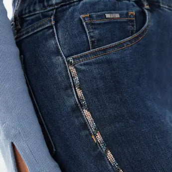 Embellished Side Detail Pull On Jean