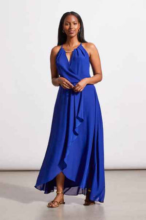 Lined Keyhole Neck Maxi Dress