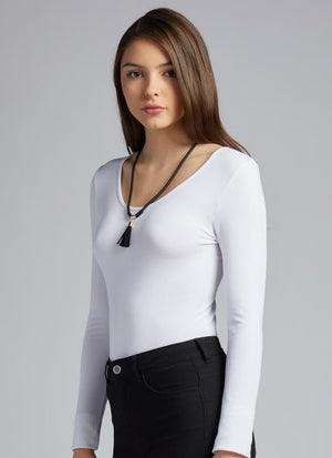 Open image in slideshow, Bamboo Long Sleeve Scoop Top
