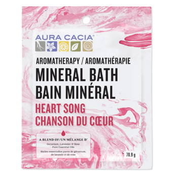 Aura Cacia Aromatherapy Mineral Bath Heart Song